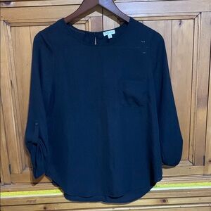 Lily White Classic Black Blouse